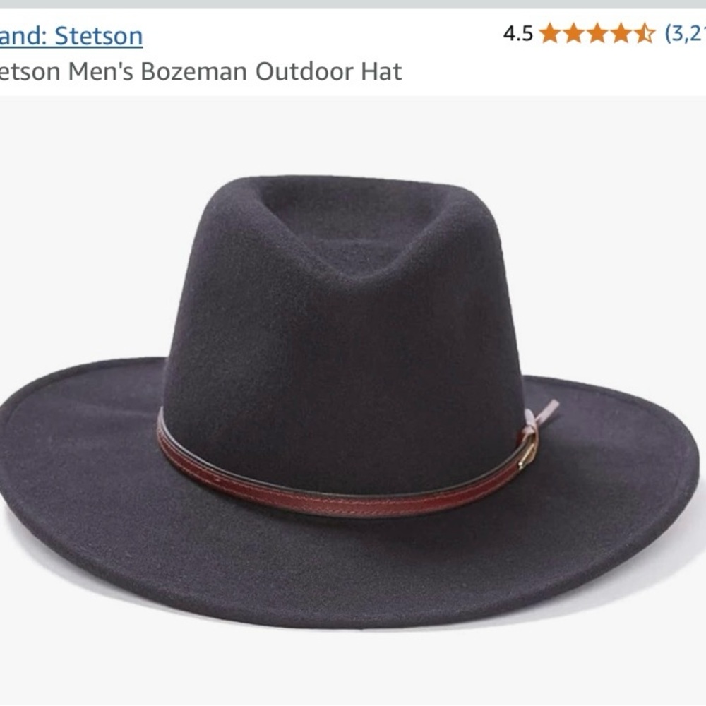 Stetson Black Outdoor Hat